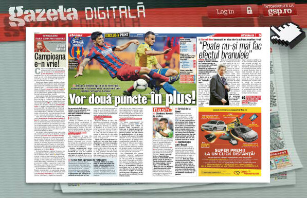 Răsfoieşte online Gazeta Digitală » Rivalele au un interes comun! Adevăratul motiv pentru care Steaua şi Dinamo cer cu disperare amînarea meciurilor de final de an!