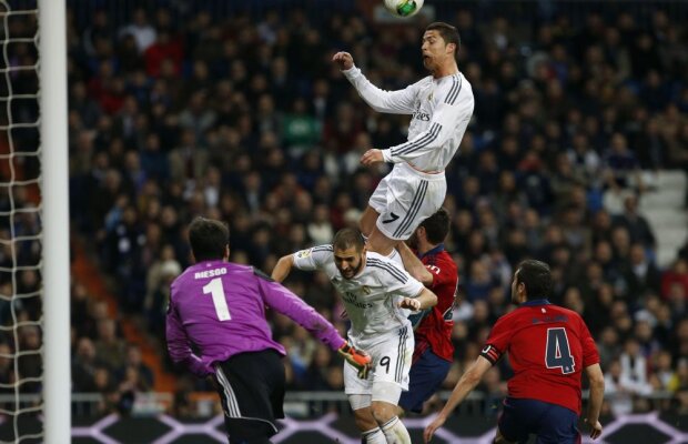 VIDEO Chiar e la un alt nivel » Cristiano Ronaldo a reuşit o săritură pe care mulţi jucători din NBA ar fi geloşi