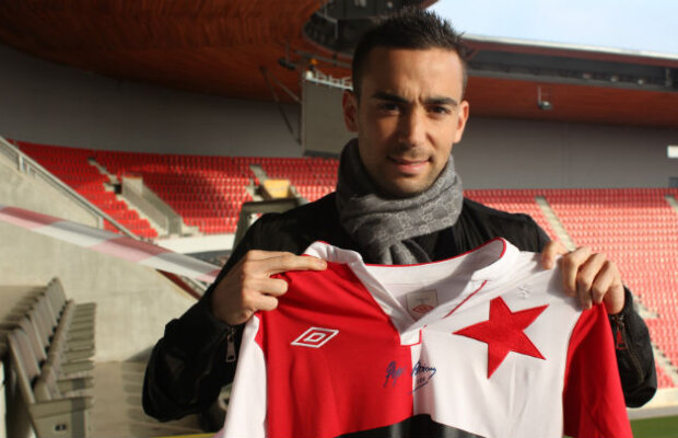 FOTO Damien Boudjemaa prezentat oficial la Slavia Praga » Prima declaraţie a mijlocaşului