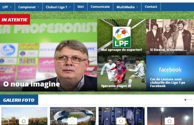 Gino Iorgulescu schimbă faţa Ligii » LPF şi-a lansat noul site