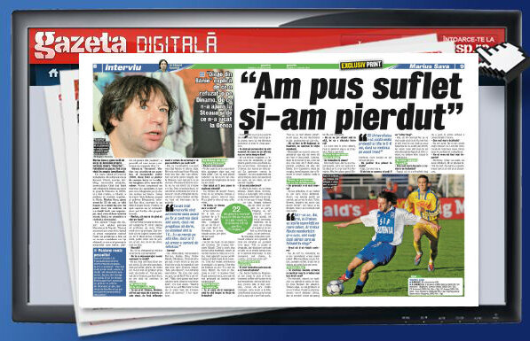 Răsfoieşte online Gazeta Digitală » Marius Sava - Povestea fotbalistului ratat din dragoste de Craiova: "Am pus suflet şi am pierdut!"