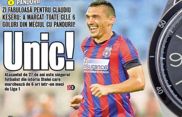 VIDEO şi FOTO Imaginile unei performanţe unice! Cele şase goluri ale lui Keşeru în poarta Pandurilor, cu care fotbalistul Stelei a intrat în istorie