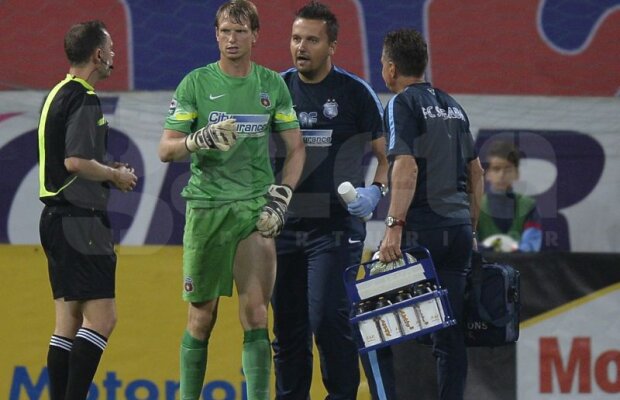 Steliştii cad pe capete înaintea returului cu Ludogoreţ » Giedrius Arlauskis a acuzat probleme musculare şi a fost înlocuit preventiv