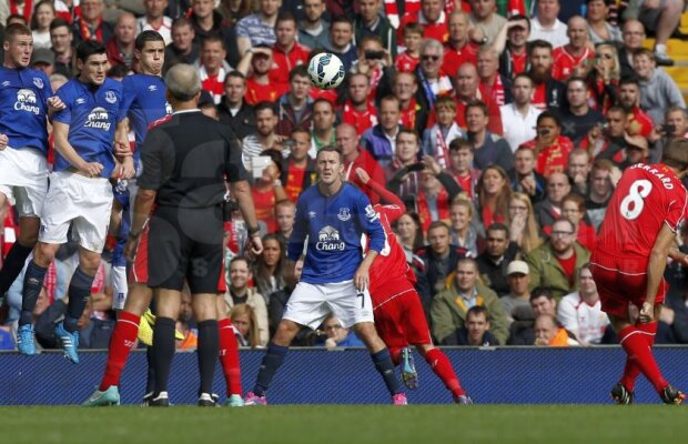 VIDEO Liverpool - Everton 1-1 » "Cormoranii", egalaţi în prelungiri în derby! S-au marcat două supergoluri