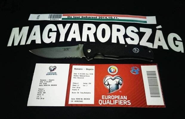 GALERIE FOTO Atenţie, UEFA! Huliganii maghiari se laudă că vin în România înarmaţi cu maşini de tocat şi cuţite!