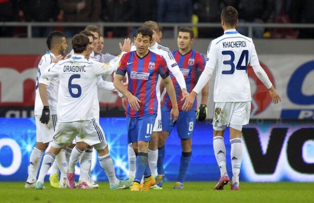 VIDEO Proteste vehemente ale steliştilor la golul lui Dinamo Kiev » Au cerut ofsaid la Yarmolenko