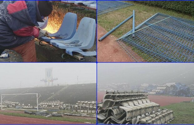 VIDEO Imagini greu de urmărit pentru suporterii Universităţii » Fostul "Central", la o săptămînă de cînd au început demolările