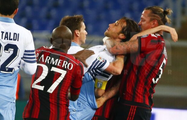 VIDEO+FOTO Imagini desprinse din MMA » Philippe Mexes n-a putut fi controlat! A sărit la bătaie în Lazio - AC Milan