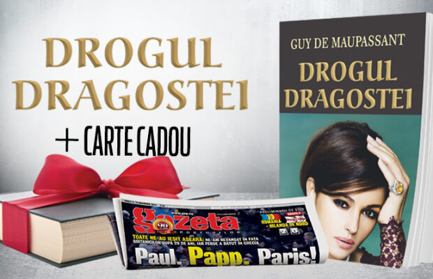 Seria Romane Celebre continuă cu Gazeta Sporturilor! Pe data de 4 martie ai romanul Drogul dragostei + o carte cadou
