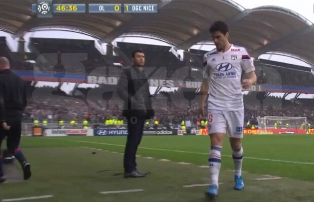 Gourcuffundat » Momente halucinante la Lyon: a şters-o la vestiare fără să ceară schimbare