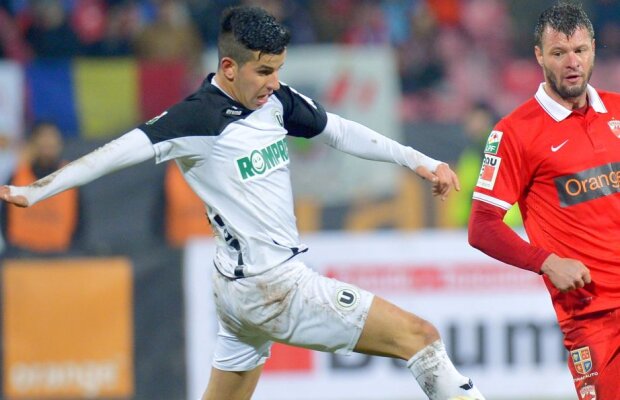 FOTO Dezastru pentru U Cluj! Pablo Ceppelini, eliminat în minutul 9 după o intrare oribilă la Pablo Brandan 