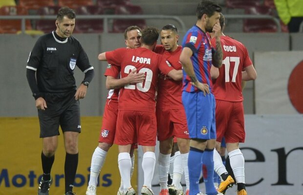 FOTO şi VIDEO Lupta la titlu e mai încinsă ca niciodată » Oţelul produce surpriza şi învinge Steaua pe Arena Naţională