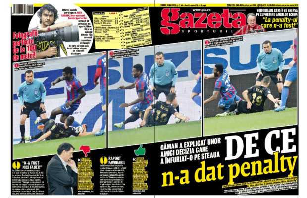 Ediție specială a Gazetei de azi » Totul despre scandalul arbitrajului de la Steaua - ASA 0-1!