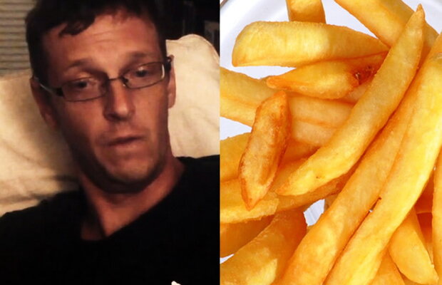 Este incredibil ce i se întâmplă acestui om! Se îmbată cu mâncare