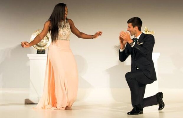 VIDEO "Dansul Campionilor" cu Djokovici și Serena! Cei doi au făcut show pe scenă, la petrecerea de la Wimbledon