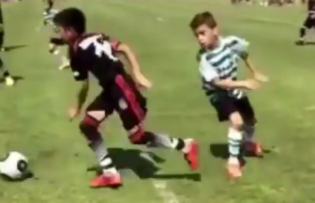 VIDEO La 12 ani driblează mai ceva ca Ronaldinho și înscrie ca Messi și Ronaldo