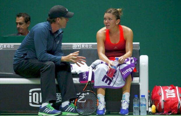 VIDEO Ce i-a transmis Darren Cahill Simonei Halep înainte de a pierde primul set 
