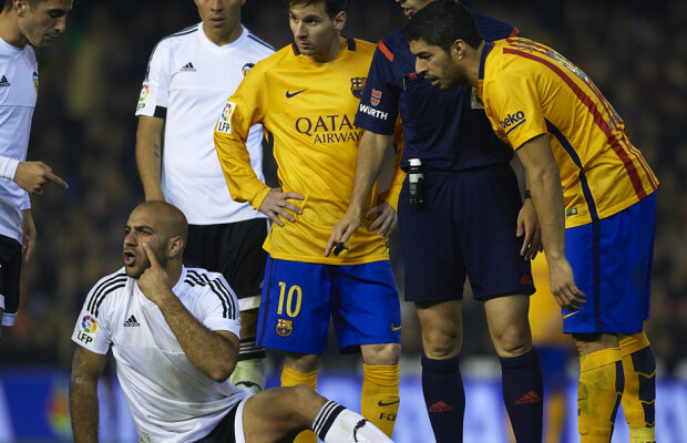 Bad boy Suarez » Vedeta Barcelonei e acuzată că l-a călcat de două ori pe Abdennour în meciul cu Valencia, 1-1