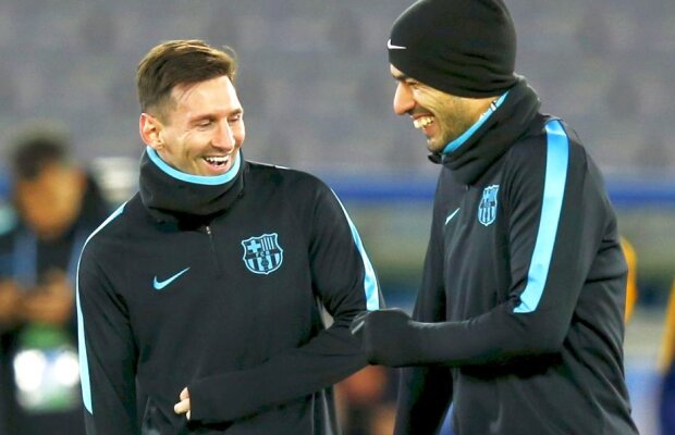 VIDEO Messi nu mai ține cont de nimeni » Cum a rîs de Suarez la ultimul antrenament