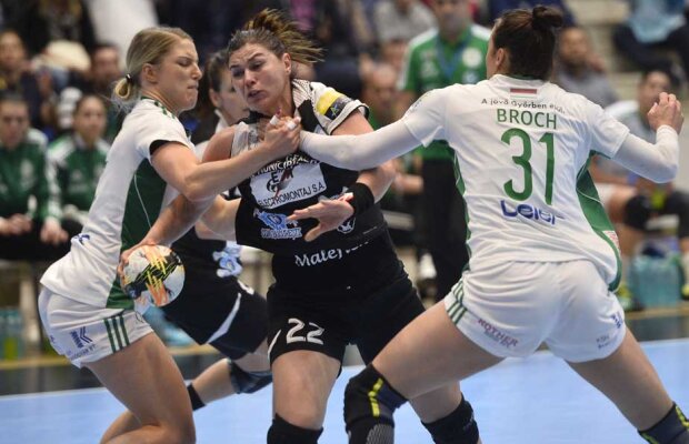 Serie neagră » CSM București a pierdut pe teren propriu în fața Gyorului, 22-24. Se știu meciurile din sferturile Ligii