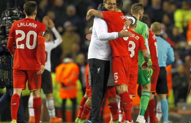 VIDEO+FOTO Liverpool a învins Manchester United și e la un pas de ”sferturile” Europa League » Vezi aici toate rezultatele din turul ”optimilor”
