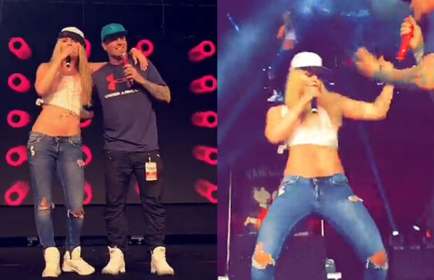 VIDEO S-a dezlănțuit pe scenă » Lindsey Vonn a făcut spectacol la un concert rap