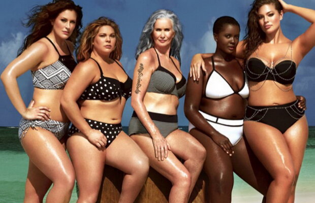 GALERIE FOTO » Cinci fotomodele cu forme rubensiene au făcut senzație pe plajă