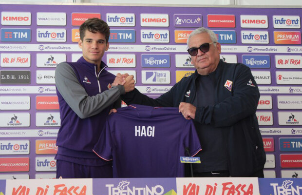 Ianis Hagi a surprins plăcut la prima conferință cu Fiorentina: ”Aș lua totul de la tata. Mai ales ambiția”