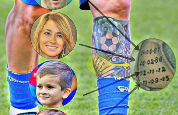 Zilele celor 4 Messi pe gamba tatălui: starul Barcelonei și tatuajul său inedit