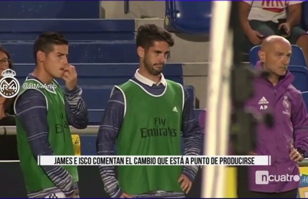 VIDEO "Chiar are de gând să facă asta?!" » Isco şi James Rodriguez, șocați de decizia lui Zidane!