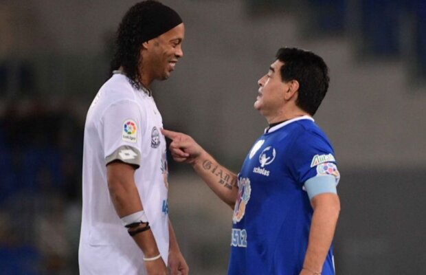VIDEO + FOTO Obscenități la "meciul păcii", dar și faze memorabile cu Maradona, Veron, Totti și Ronaldinho în prim-plan