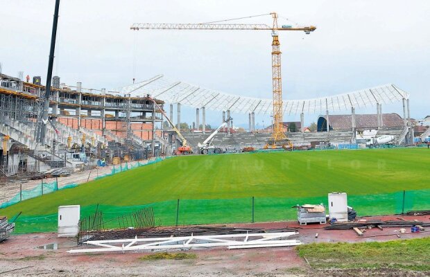 Spectaculoasa arenă care se construiește în Liga 1 era să aibă mari probleme: "Cum naiba să fie stadion fără peluze?!"