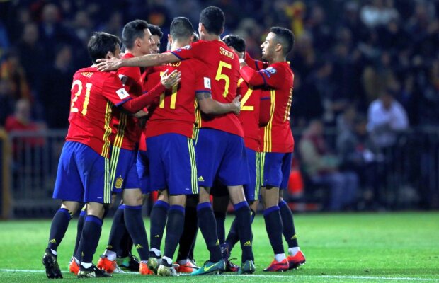 Spania spulberă Macedonia după un joc dictat de răbdare » "Tăvălugul" a fost lansat de un autogol al oaspeților