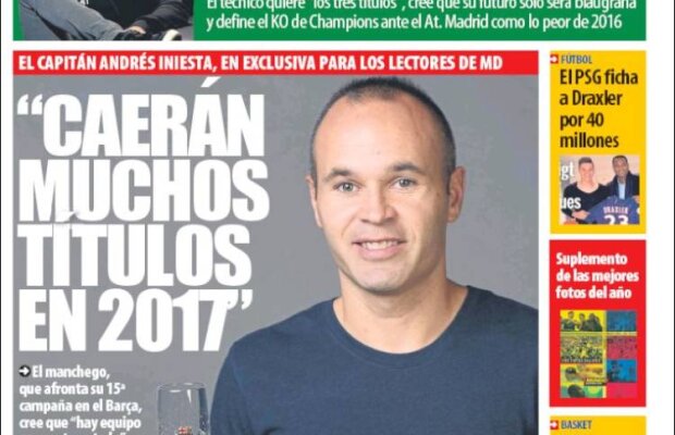 Ce scriu azi ziarele de sport din lume (25 decembrie 2016)