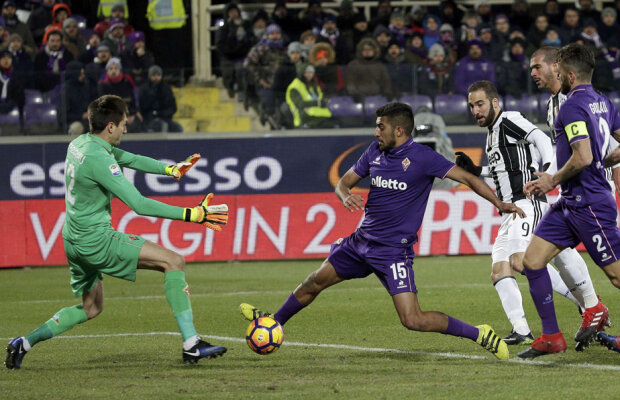 VIDEO Dublu reflex salvator! Tătărușanu a fost erou în fața lui Higuain și Chiellini: Fiorentina a sufocat liderul, 2-1 cu Juventus