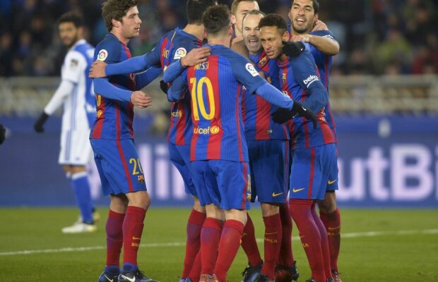GALERIE FOTO și VIDEO Victorie după aproape 10 ani de așteptare! Barcelona a câștigat pe Anoeta, scor 1-0 » Doar Messi și Iniesta au prins și precedenta victorie