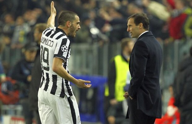Pedeapsă la Max » Allegri l-a făcut spectator la meciul cu Porto pe Bonucci, care îl înjurase pe antrenor cu Palermo