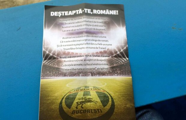 VIDEO Conducerea lui Juventus a pus "Treceți batalioane române Carpații" înaintea meciului cu Sepsi Sfântu Gheorghe