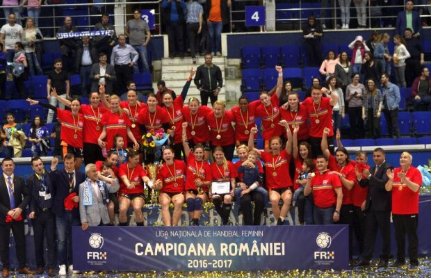 VIDEO+FOTO CSM București a sărbătorit al treilea titlu consecutiv