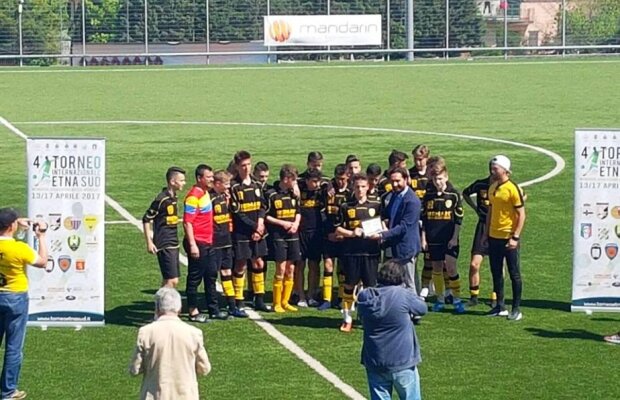 Locul 2 pentru o echipă de juniori U15 din România la „Torneo Internazionale Etna Sud” în Sicilia