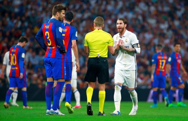 Arbitrul din El Clasico, intermediar pentru Sergio Ramos » Ce i-a cerut fundașul lui Real Madrid să facă