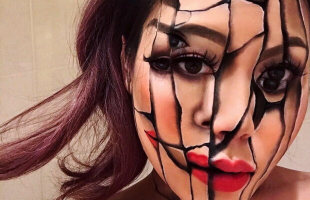 VIDEO Make-up artista care a uimit lumea cu iluziile sale optice