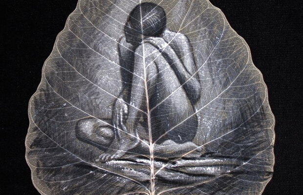 VIDEO & FOTO Un artist indian pictează minunății pe frunze