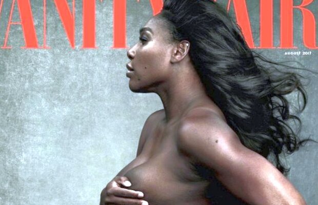 FOTO Însărcinată în luna a 6-a, Serena a pozat goală pe coperta revistei Vanity Fair