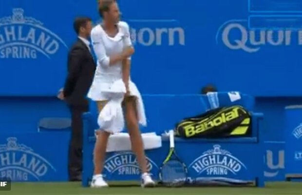 VIDEO Incident neplăcut la Eastbourne » Pliskova s-a speriat și a sărit de pe scaun
