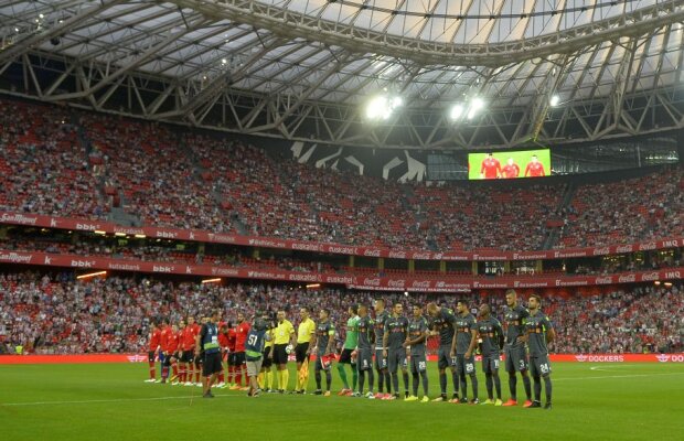 FOTO + VIDEO Athletic Bilbao - Dinamo // Vulcanul roșu » Dinamoviștii joacă la Bilbao într-o atmosferă electrizantă. Nici PCH nu s-a lăsat mai prejos