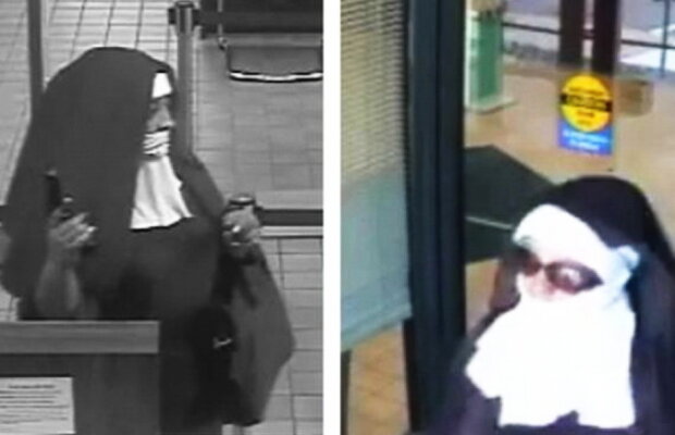 Spargere șoc! Două "călugărițe" au vrut să fure banii dintr-o bancă!