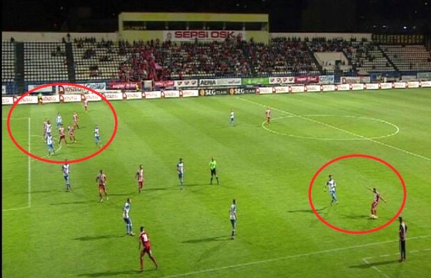 FOTO Două grave erori de arbitraj la Sepsi - CS U Craiova, cu Avram la centru