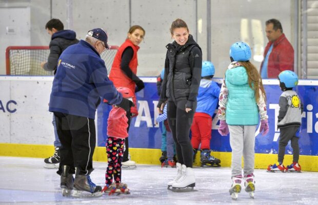 GALERIE FOTO Imagini inedite cu Simona Halep pe gheața patinoarului lui Ion Țiriac 