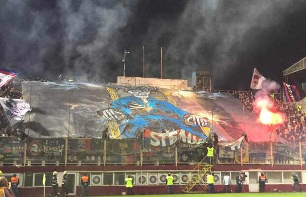 FOTO + VIDEO De unde s-au inspirat ultrașii Stelei la derby-ul cu Rapid? Alte două coregrafii agresive care au șocat toată Europa